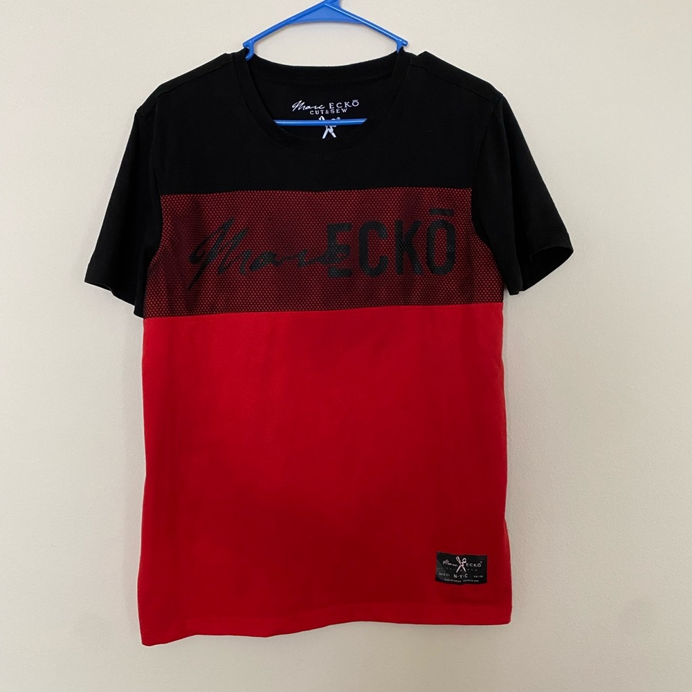 Marc Ecko Cut & Sew Men's Tee Shirt in Red and Black